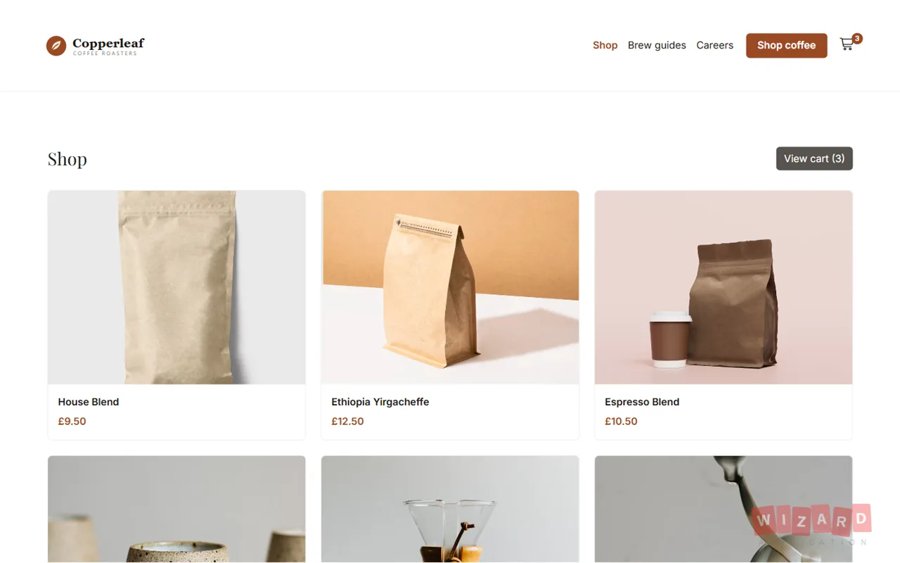 An online shop built with the website builder